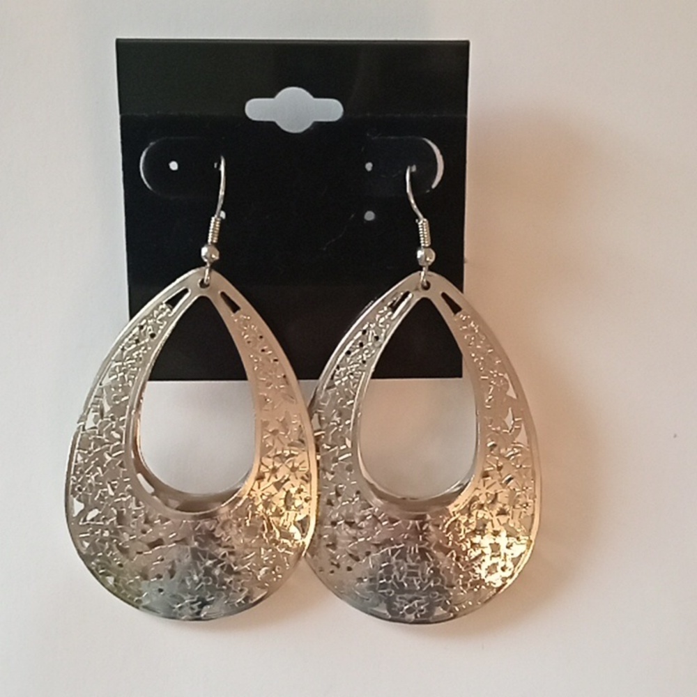 Faux silver  earrings
